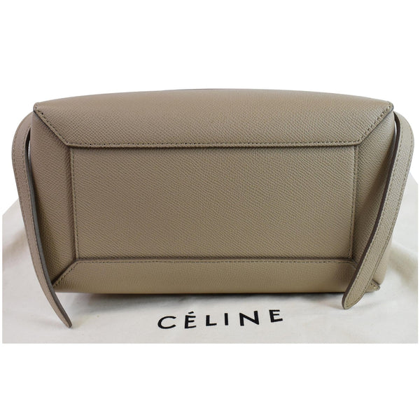 CELINE Micro Belt Grained Calfskin 2Way Shoulder Bag Taupe