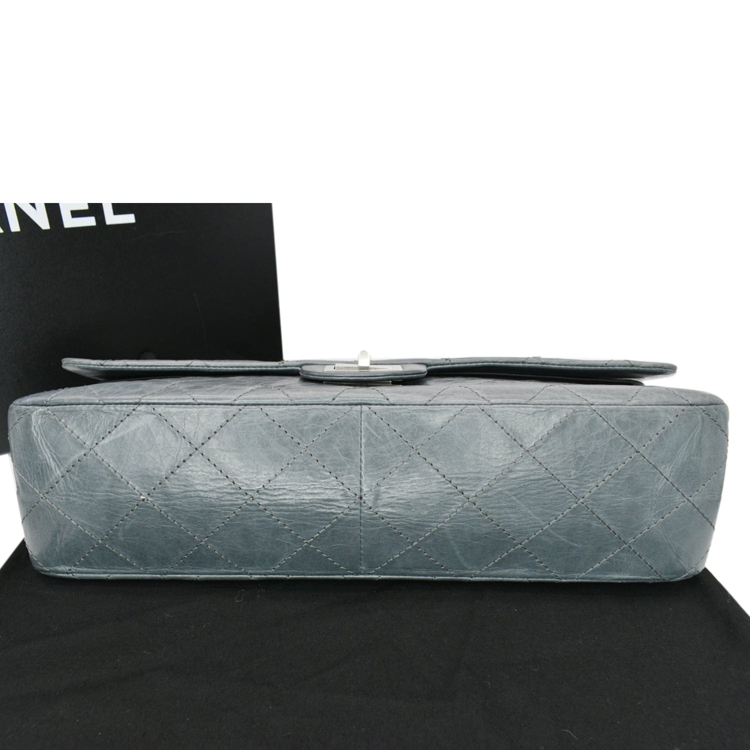 Chanel Black Calfskin Unlimited Rue Cambon 228 Reissue 2.55 Silver