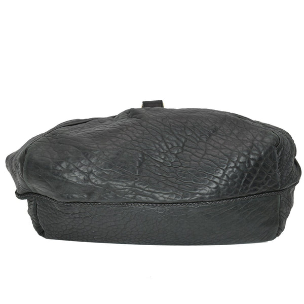 FENDI Spy Nappa Leather Satchel Bag Black