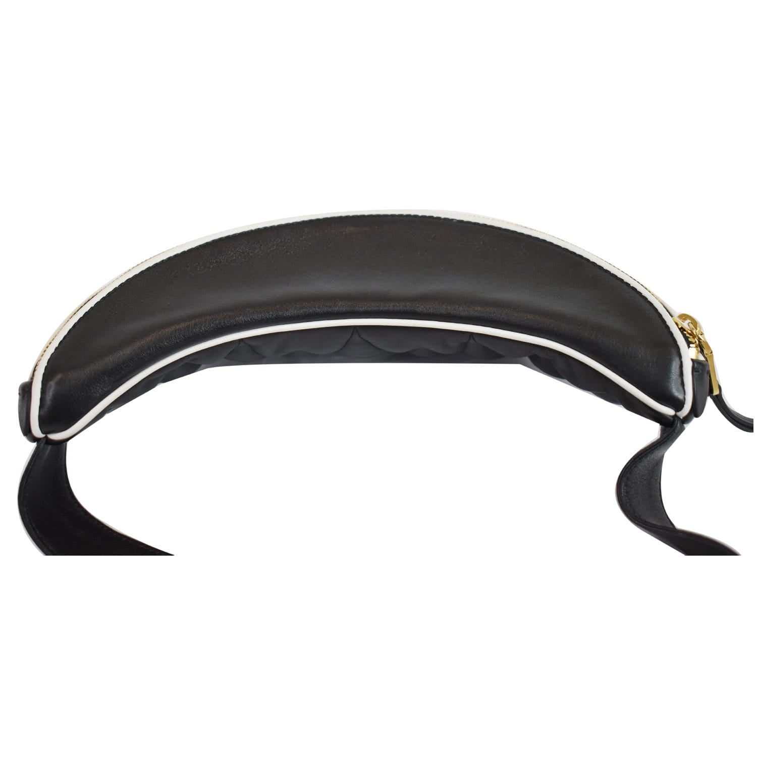 MIU MIU Two-Tone Matelasse Leather Belt Bum Bag Black/Green - 20% OFF