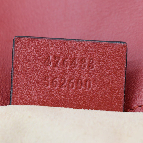 GUCCI GG Marmont Super Mini Leather Crossbody Bag Red 476433