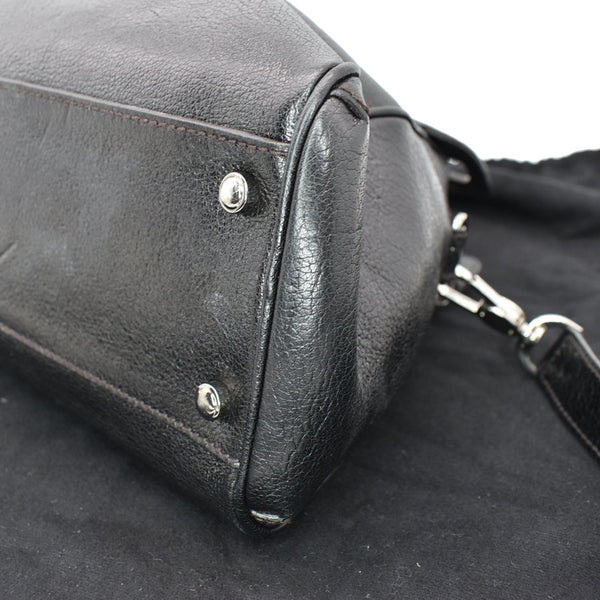 CARTIER Marcello de Cartier Leather Large Shoulder Bag Black