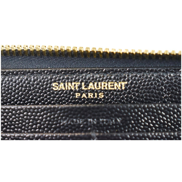YVES SAINT LAURENT Matelasse Zip Around Wallet Black