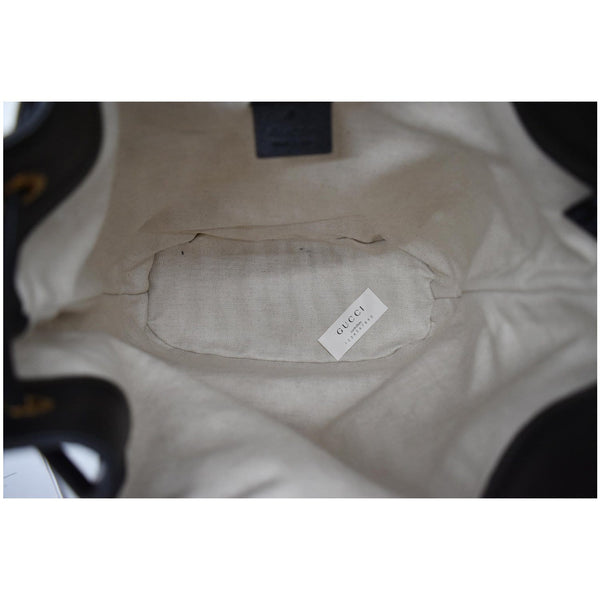 GUCCI GG Monogram Web Velvet Bucket Bag Brown 574960