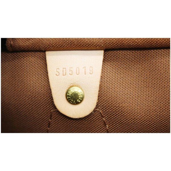 LOUIS VUITTON Speedy 35 Monogram Canvas Satchel Bag Brown