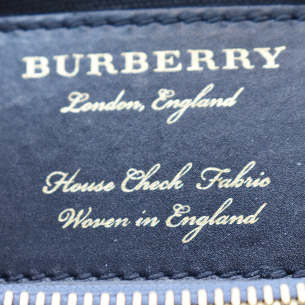 BURBERRY Banner Medium House Check Tote Bag Blue