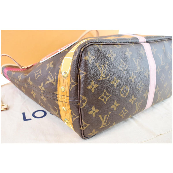 LOUIS VUITTON Neverfull MM Summer Trunk Monogram Canvas Shoulder Bag Brown