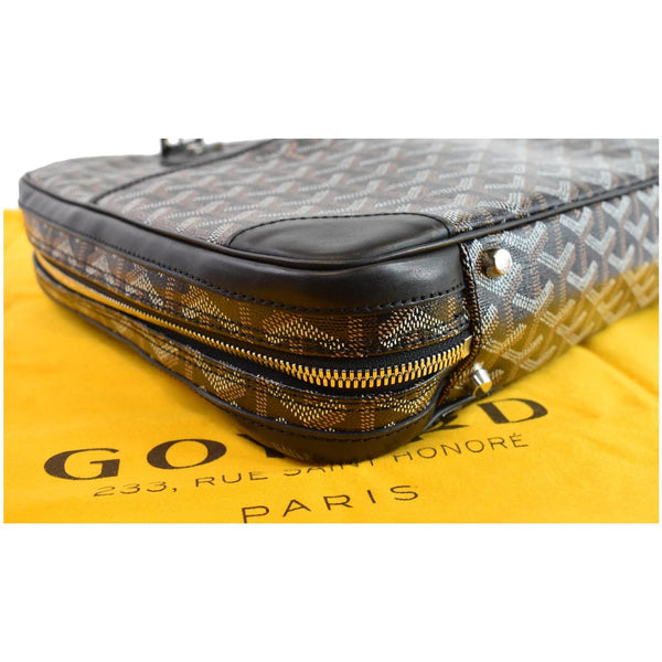 GOYARD Ambassade PM Goyardine Canvas Briefcase Bag Black