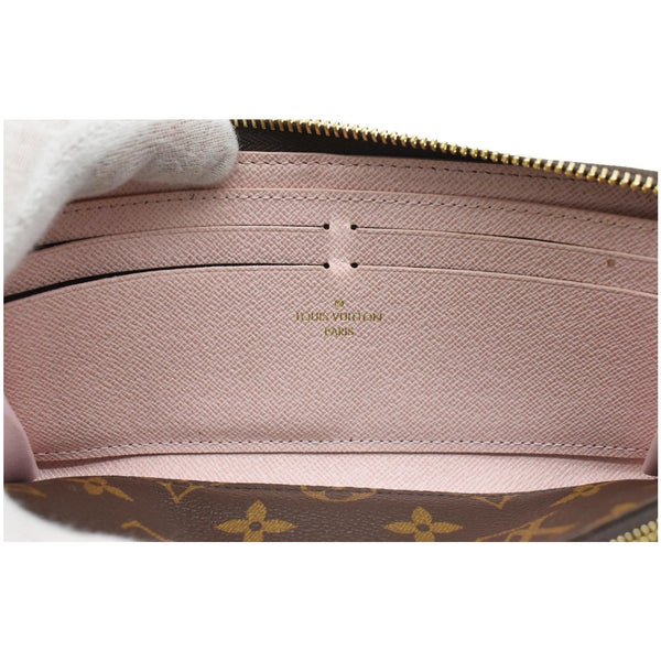 LOUIS VUITTON Clemence Monogram Canvas Zippy Wallet Rose Ballerine