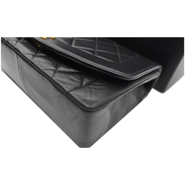 CHANEL Diana Flap Quilted Lambskin Leather Shoulder Bag Black