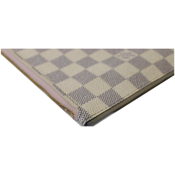 Louis Vuitton Wristlet Damier Azur Neverfull MM Pouch - side corner