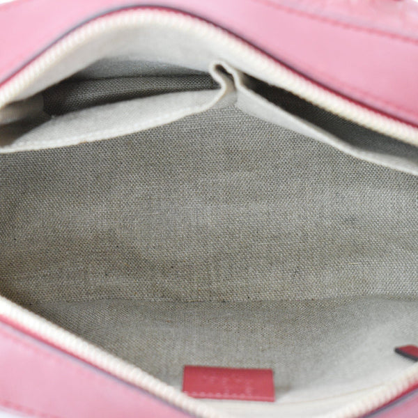 Gucci Microguccissima Small Leather Crossbody Bag Navy Red