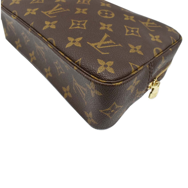 LOUIS VUITTON Trousse Toiletry Monogram Canvas Cosmetic Bag Brown