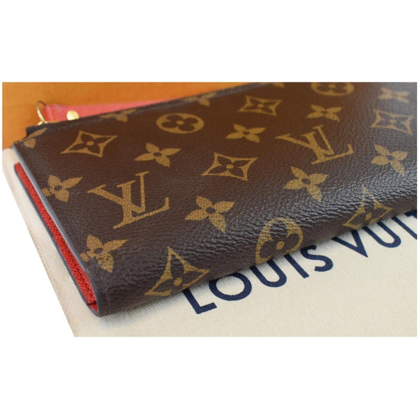 Louis Vuitton Adele Monogram Canvas Wallet Brown texture view