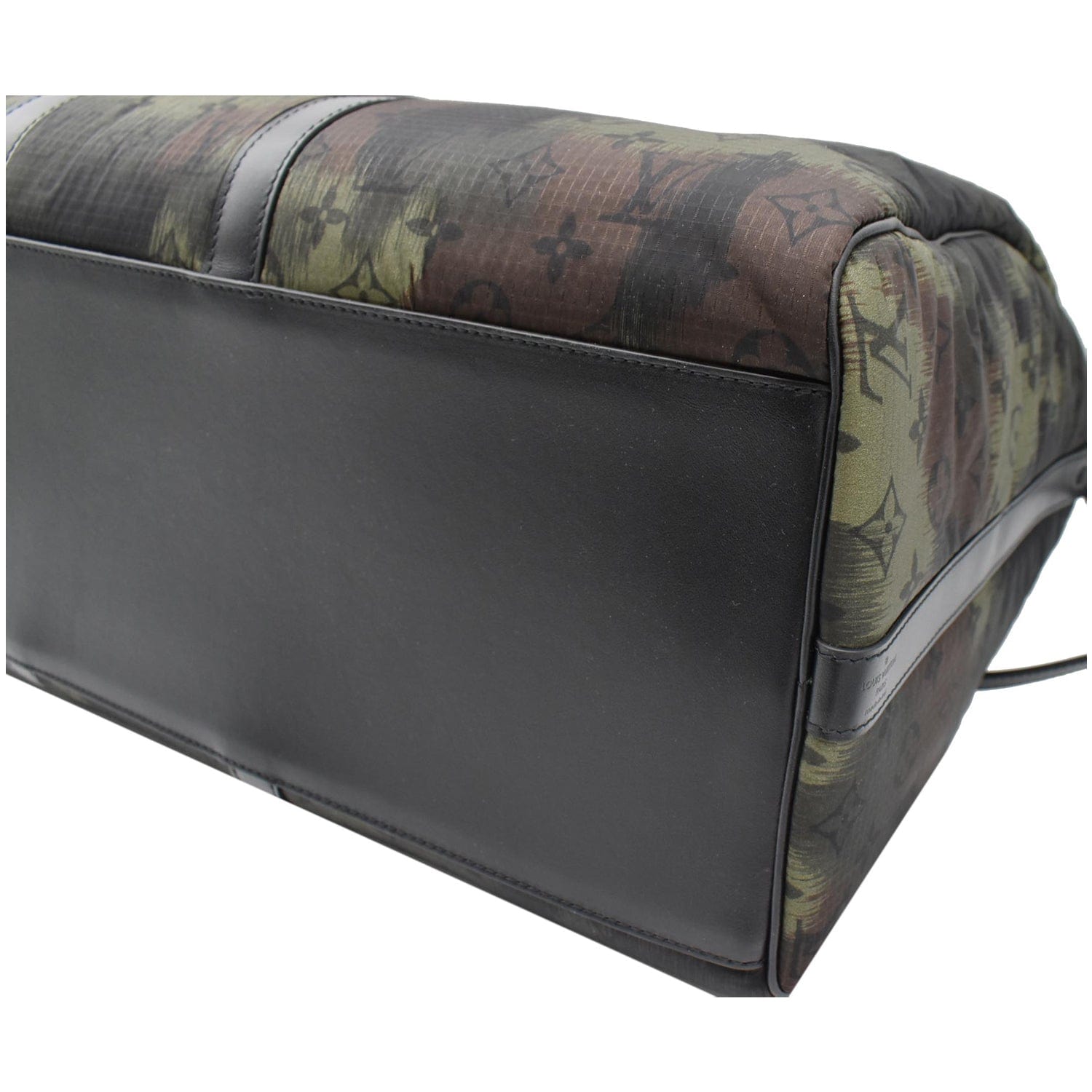 Louis Vuitton Limited Camouflage Monogram Camo Keepall Bandouliere