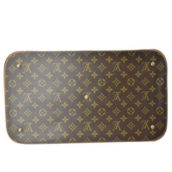 LOUIS VUITTON Vintage Sac Sport Monogram Canvas Boston Travel Bag Brown