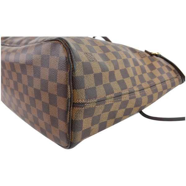LOUIS VUITTON Neverfull MM Damier Ebene Shoulder Bag Brown
