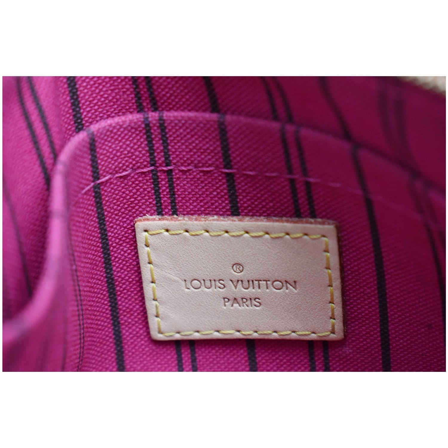 Authentic Louis Vuitton Monogram Neverfull Pouch Purse Clutch Bag LV 6544F