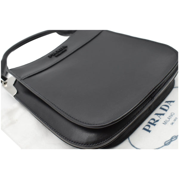 PRADA City Margit 1BC076 Calf Leather Satchel Bag Black