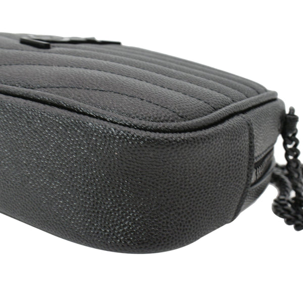 YVES SAINT LAURENT Mini Lou Leather Camera Crossbody Bag Black
