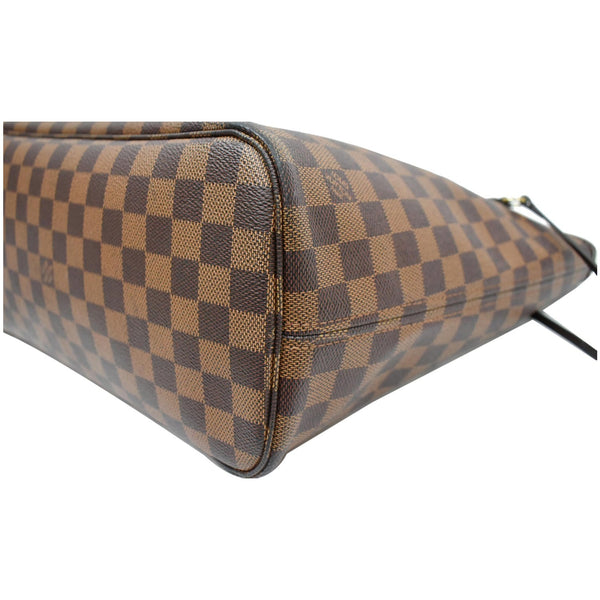 Louis Vuitton Neverfull MM Damier Ebene Tote Bag - bottom edge