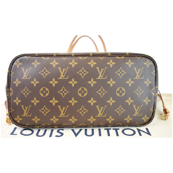 Louis Vuitton Neverfull MM V Grenade Canvas Hand Bag bottom side view