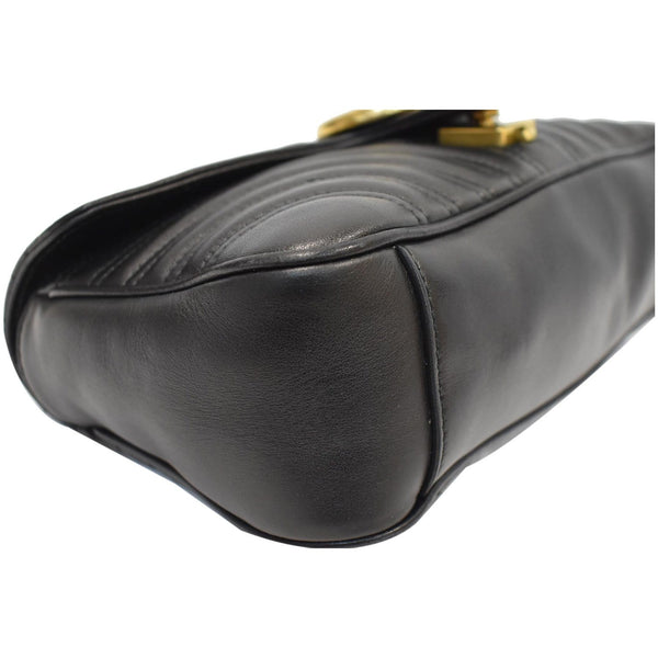 Gucci GG Marmont Small Matelasse Leather Crossbody Bag - black color | DDH
