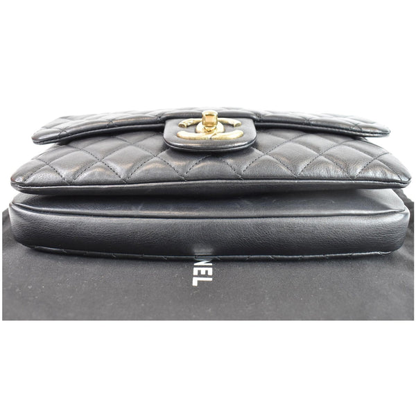 CHANEL CC Crown Flap Small Calfskin Leather Shoulder Bag Black