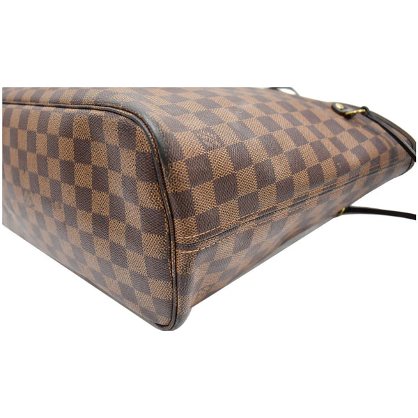 LOUIS VUITTON Neverfull MM Damier Ebene Tote Shoulder Bag Brown
