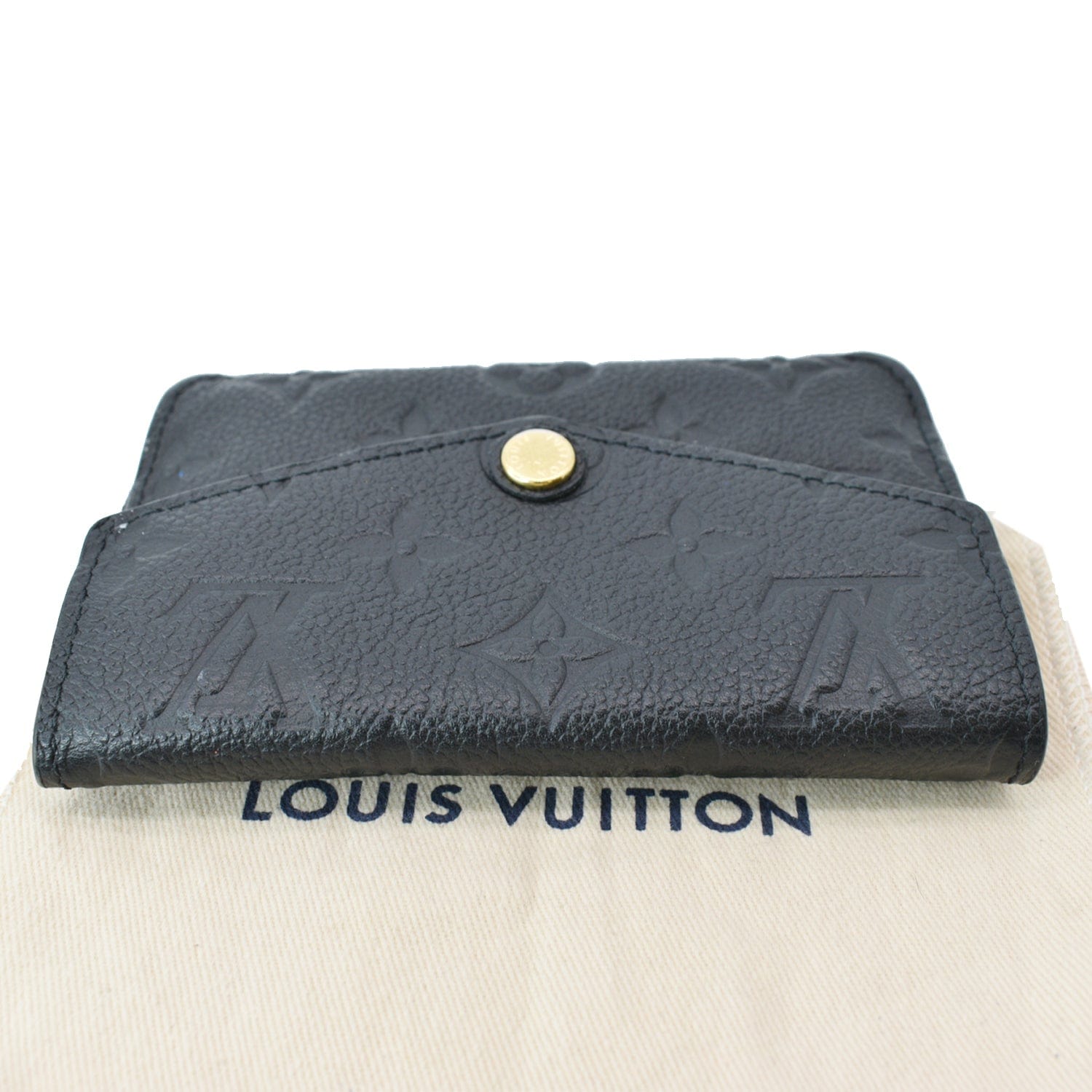 Louis Vuitton Monogram Empreinte Leather Key Pouch Metallic Navy Blue Rare!