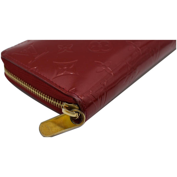 LOUIS VUITTON Monogram Vernis Zippy Wallet Red