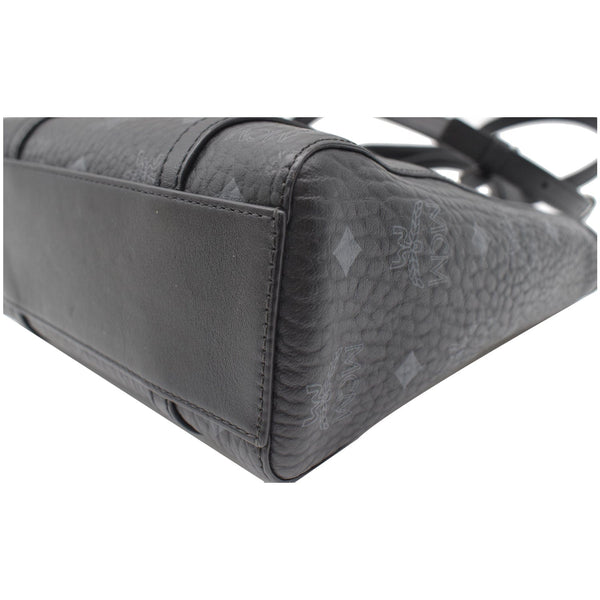 MCM Worldwide Mini Toni Visetos Canvas Tote Bag Black