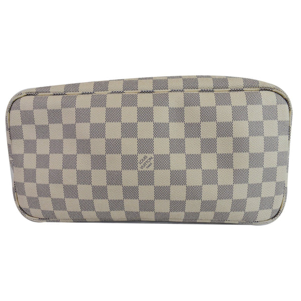 Louis Vuitton Neverfull MM Damier Azur Shoulder Bag - plain bottom