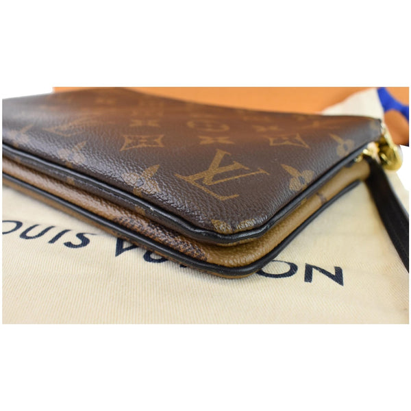 Louis Vuitton Double Zip Pochette leather trims Bag