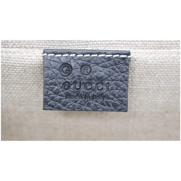 GUCCI Interlocking GG Leather Crossbody Bag Black 510304