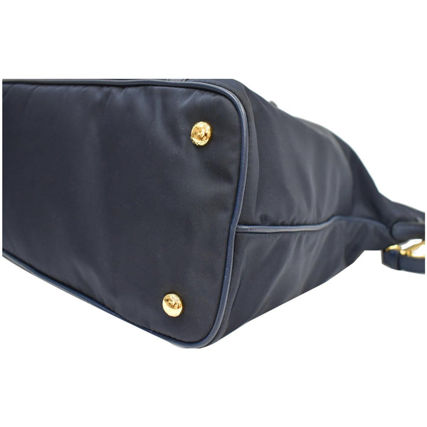 PRADA Tessuto Saffiano Nylon Tote Shoulder Bag Blue