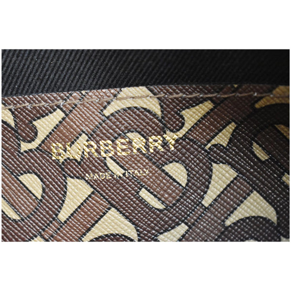 BURBERRY Bridle Stripe Small Monogram E-Canvas Camera Bag Brown