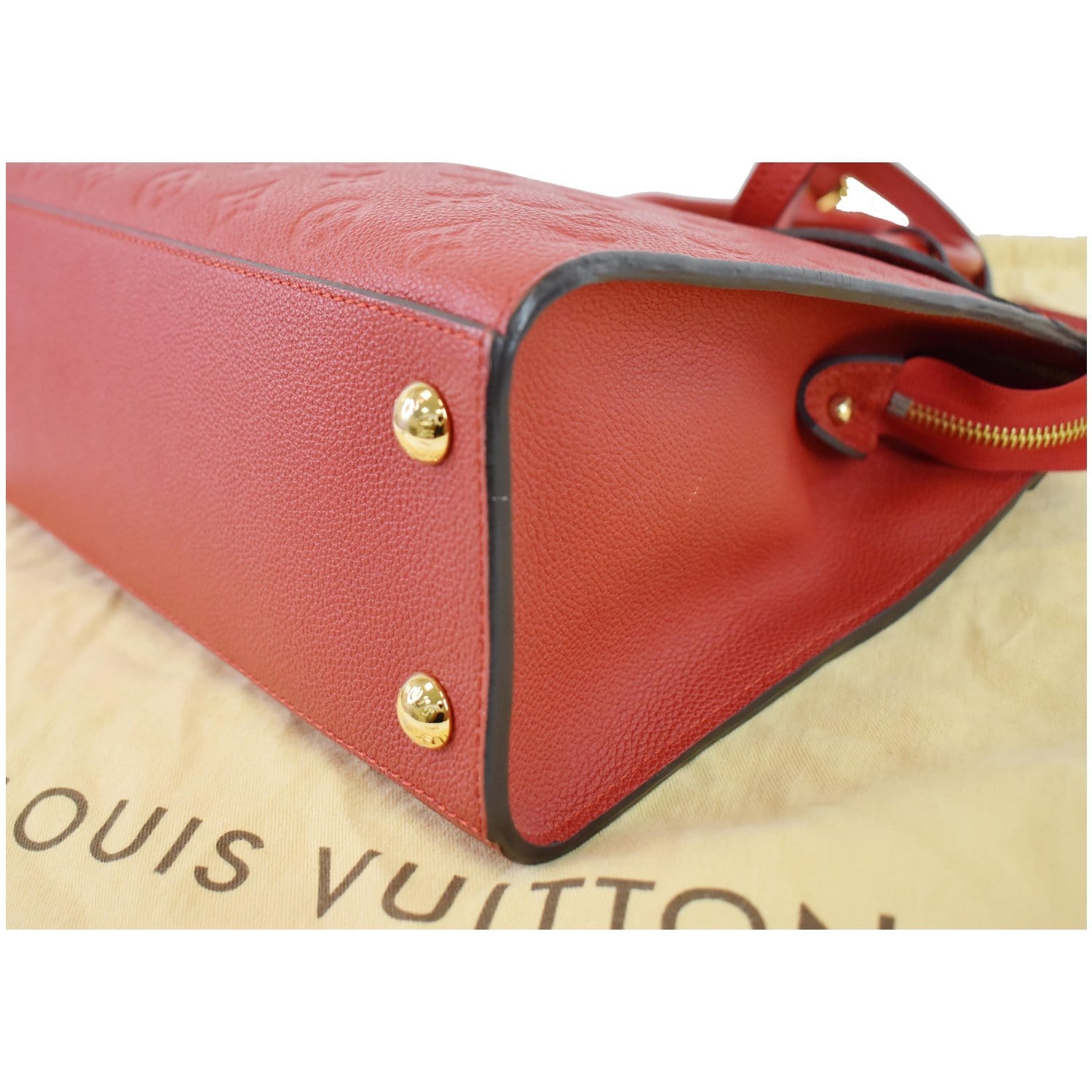 Louis Vuitton Monogram Empreinte Leather NéoNoé MM Navy and Red