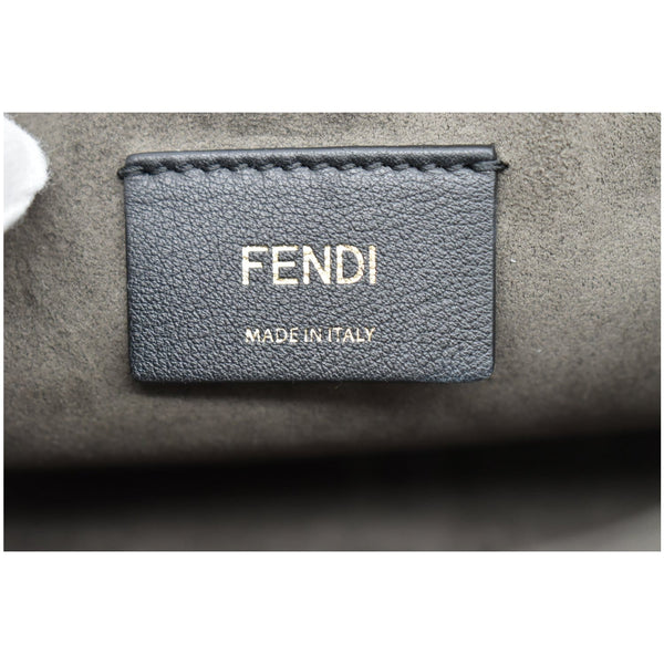 FENDI Vitello Liberty Kan I Bicolor Leather Shoulder Bag Black