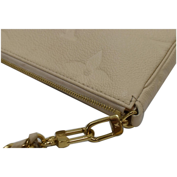LOUIS VUITTON Multi Pochette Accessories Empreinte Bag Cream
