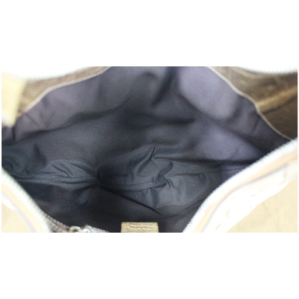 GUCCI Horsebit Print Canvas Hobo Bag Bronze 154371