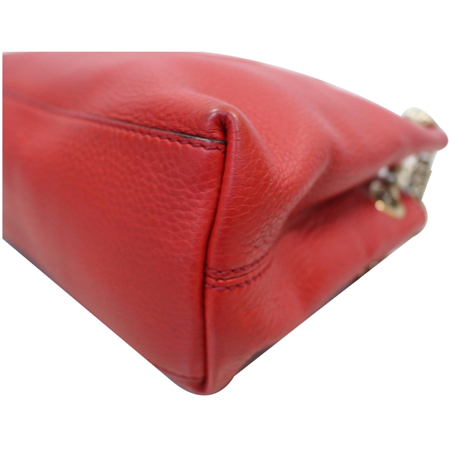 Gucci Soho Chain Mini Tassel Leather Shoulder Bag Red