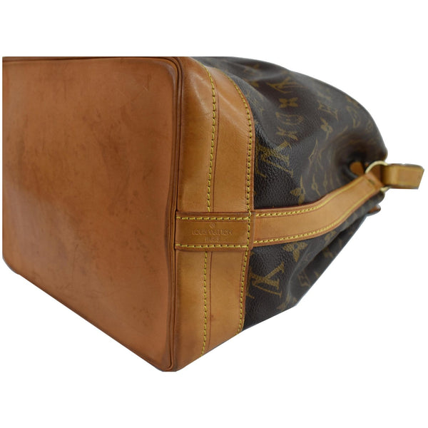 LOUIS VUITTON Large Noe Monogram Canvas Shoulder Bag Brown