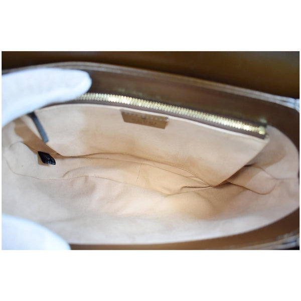 GUCCI Horsebit 1955 GG Supreme Canvas Shoulder Bag Beige 602204