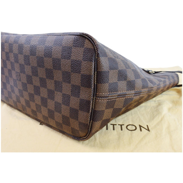 LOUIS VUITTON Neverfull MM Damier Ebene Shoulder Bag Brown