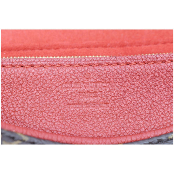 LOUIS VUITTON Pallas Chain Monogram Canvas Crossbody Bag Brown