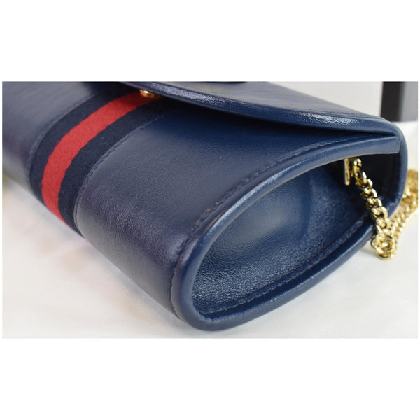 authentic Lv Gucci Rajah Mini Leather Chain Bag Blue