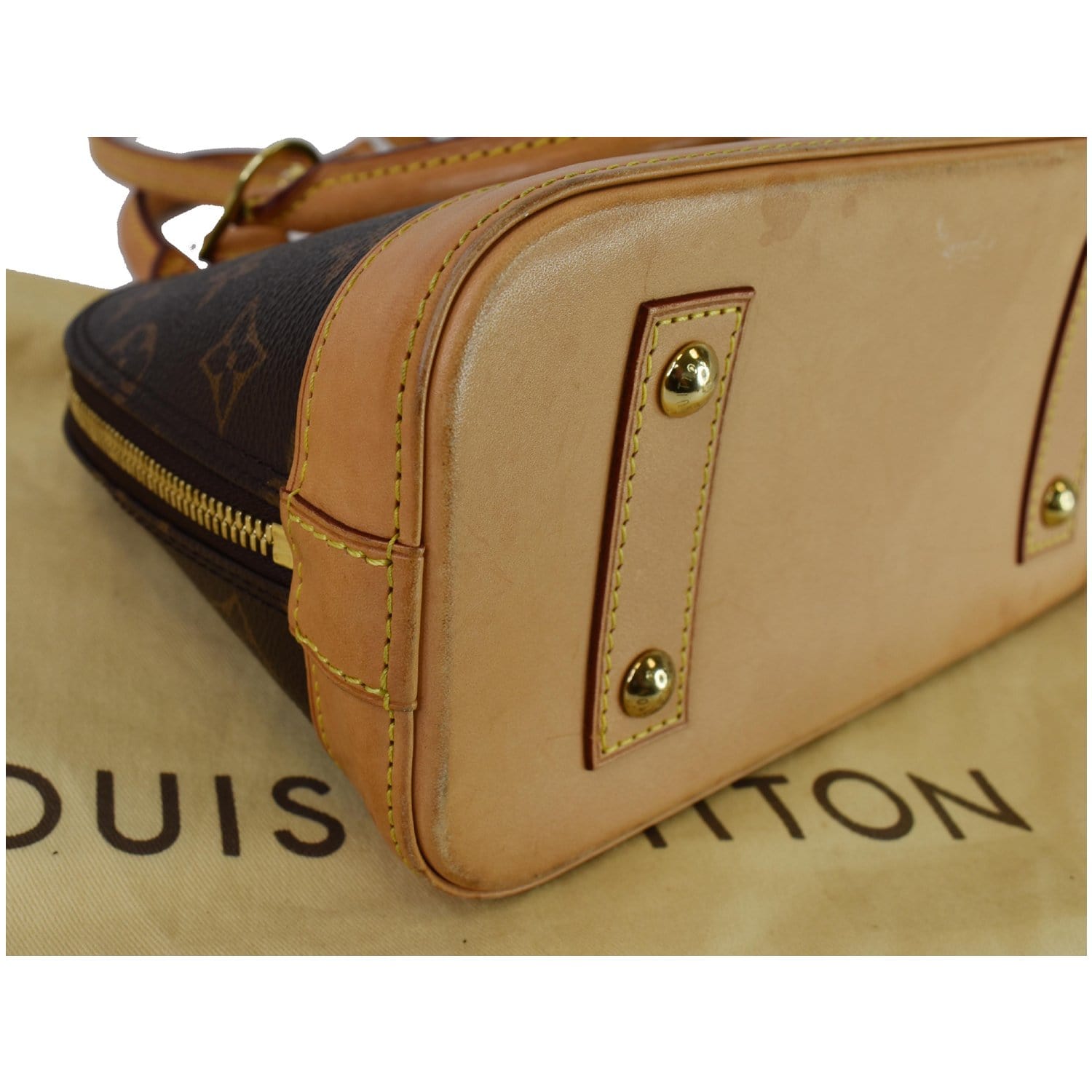 Alma bb cloth crossbody bag Louis Vuitton Brown in Cloth - 35575551