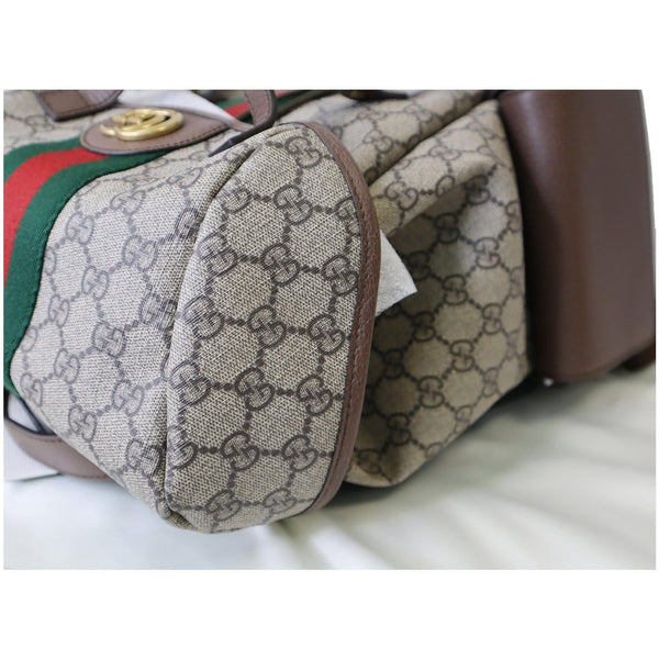 Gucci Ophidia GG Medium Supreme Canvas Backpack Bag - corner view