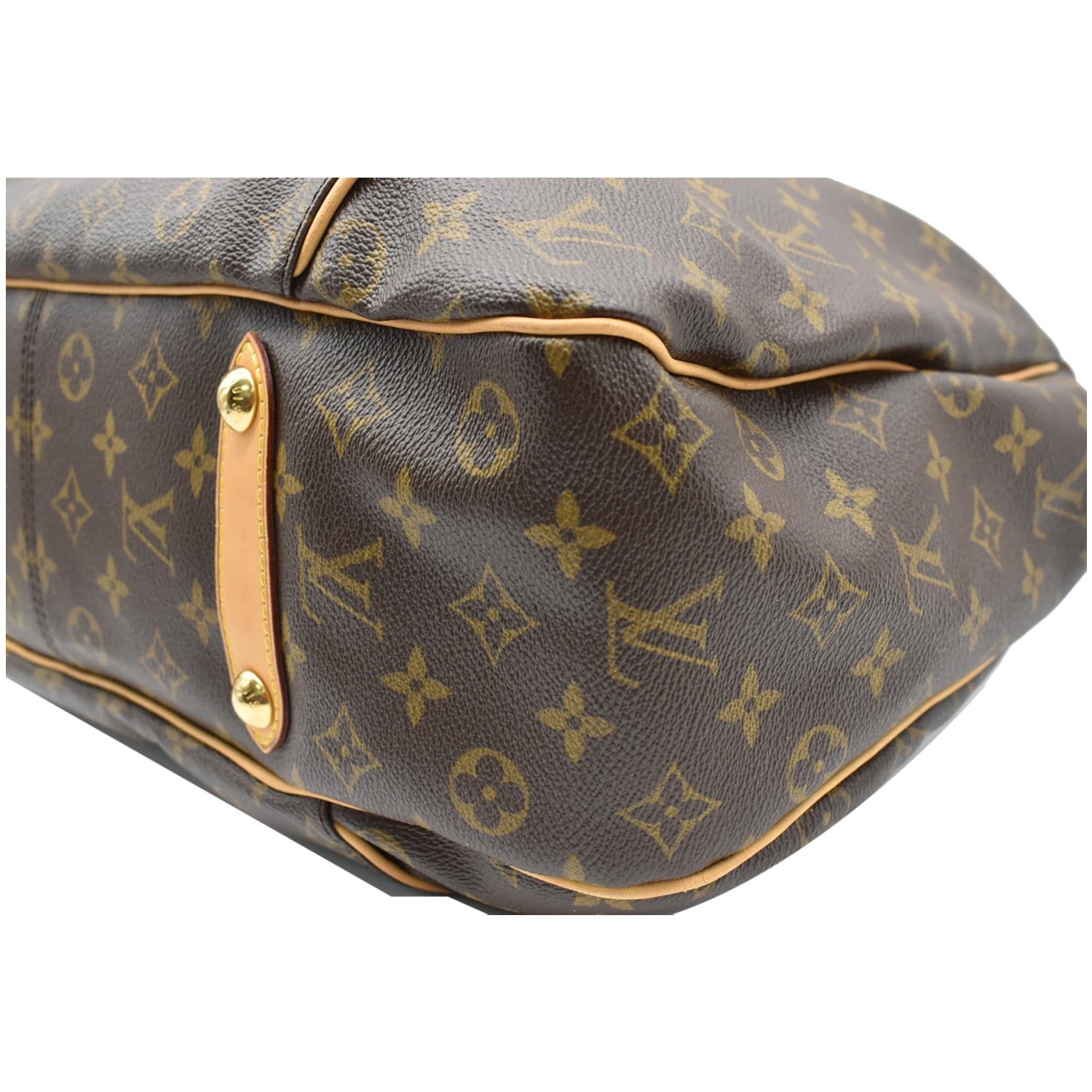 Authentic Louis Vuitton Brown Monogram Canvas Leather Galliera GM Shoulder  Bag - Organic Olivia